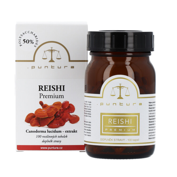 Reishi Premium Reishi Premium, extrakt z lesklokorky lesklé pro podporu imunity a snížení únavy.