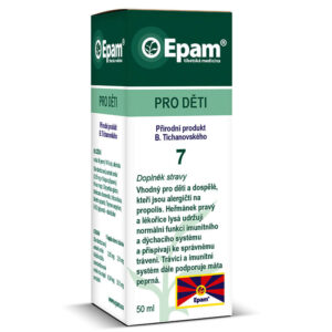 Epam 7 – Univerzální Lahvička bylinných kapek Epam 7 Univerzální, 50 ml, pro podporu imunity a trávení (bez propolisu).
