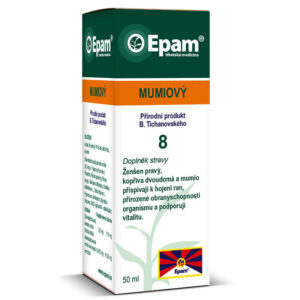 Epam 8 – Mumiový Balení Epam 8 Mumiový, 50 ml, kapky s mumiem pro regeneraci tkání a podporu dýchacího systému.