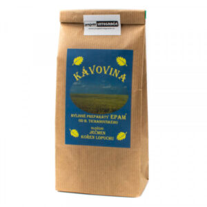 Kávovina lopuchová bez kofeinu Epam Balení produktu Kávovina lopuchová bez kofeinu Epam, bylinná směs pro optimální funkci jater, žlučníku a dýchacích cest.