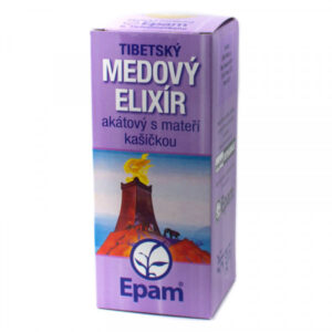 Akátový medový elixír Epam s mateří kašičkou Balení produktu Akátový medový elixír Epam s mateří kašičkou, zajišťuje přirozený spánek a optimální činnost trávicího traktu a dýchacích cest.