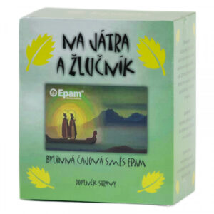 Na játra – porcovaný čaj Epam Balení porcovaného čaje Epam Na játra v nálevových sáčcích, pro podporu funkce jater a pročištění.