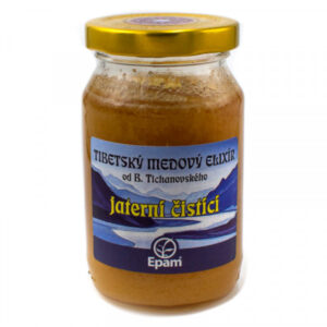 Jaterní čistící – medový elixír Epam Balení produktu Jaterní čistící – medový elixír Epam, zajišťuje optimální funkci jater, trávení a celkovou detoxikaci organismu.