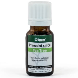 Tea tree oil Lahvička 100% přírodní silice Tea tree oil Epam, 10 ml, silné antiseptické účinky na kůži, akné a drobné ranky.
