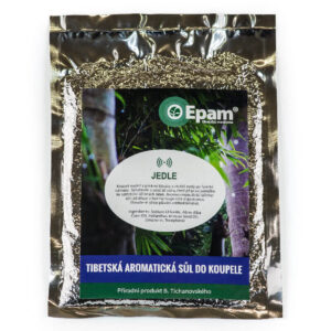 Sůl Jedle Balení soli do koupele Jedle Epam, 250 g, s jehličím pro prohřátí a uvolnění ztuhlých svalů a kloubů.