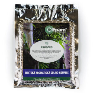 Sůl Propolis Balení soli do koupele Propolis Epam, 250 g, přírodní sůl s propolisem pro čištění pórů a regeneraci kůže.