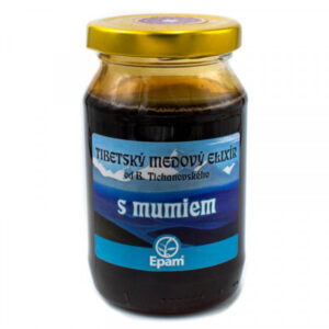 S mumiem – medový elixír Epam Balení produktu S mumiem – medový elixír Epam, bohatý zdroj minerálů pro posílení obranyschopnosti organismu a celkovou vitalitu.