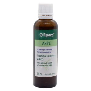 Anýz – tinktura Epam Balení produktu Anýz – tinktura Epam, 50 ml, zajišťuje optimální funkci dýchacího systému, střevního traktu a trávení.