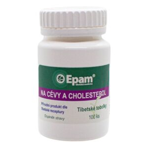 Na cévy a cholesterol – tobolky Epam Tobolky Epam Na cévy a cholesterol pro normální činnost cévního systému a srdce. Balení 100 ks.