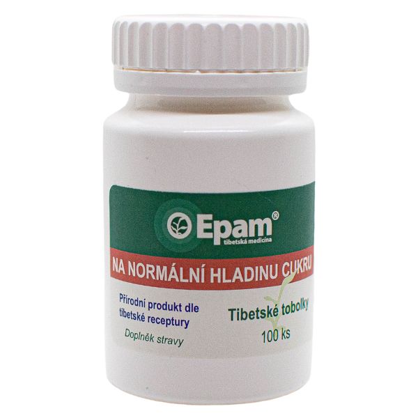 Na normální hladinu cukru – tobolky Epam Tobolky Epam Na normální hladinu cukru pro metabolismus glukózy v krvi. Balení 100 ks.